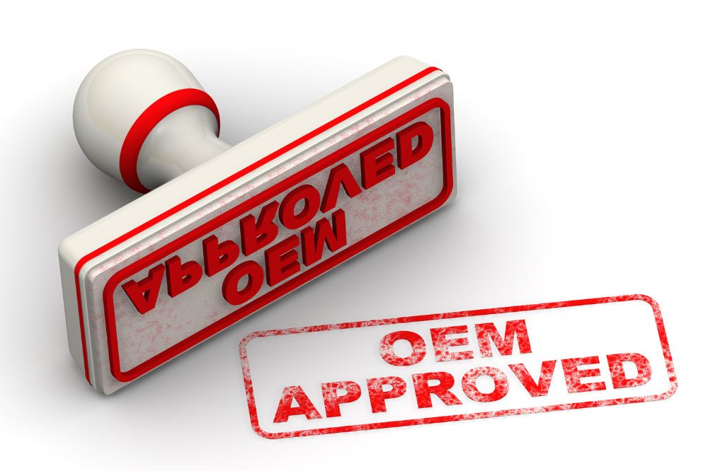 OEM Approval for Succession OEM approved stamp representing manufacturer approval in automotive succession planning