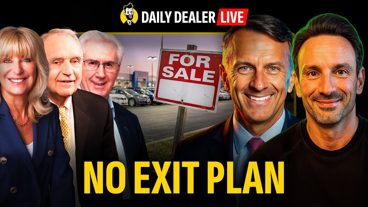 video thumbnail of a video about dealership succession risk with the text saying "no exit plan"