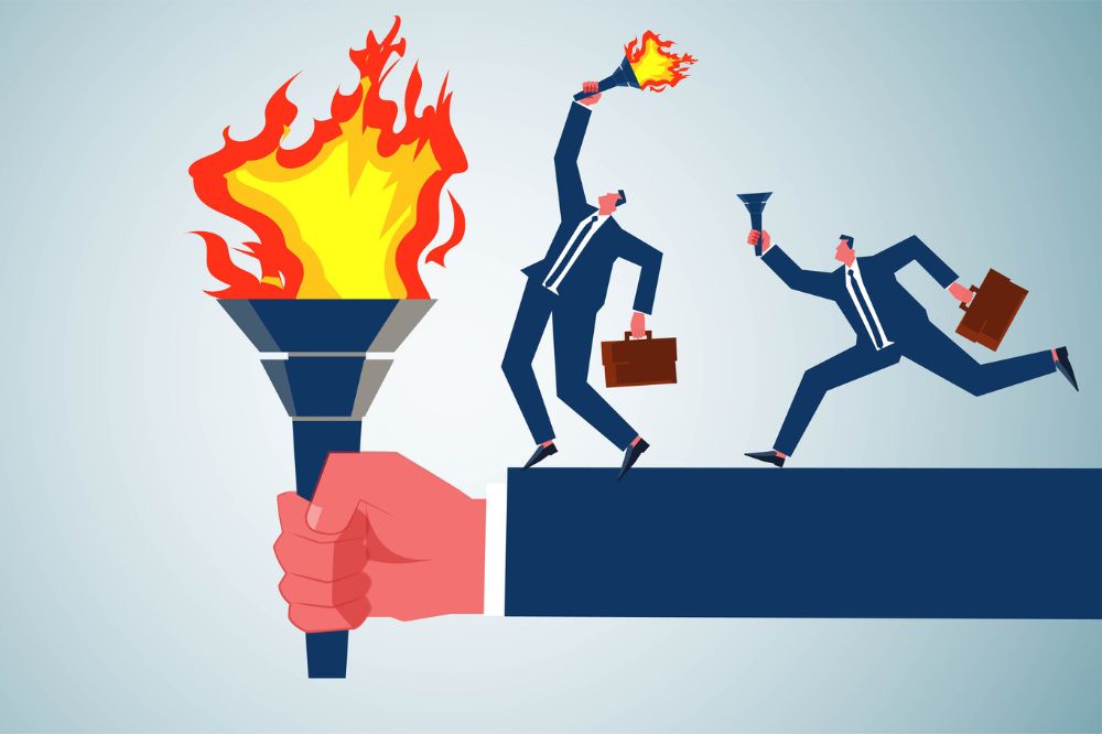 Illustration showing the importance of succession planning as leaders prepare for business continuity and transition timing